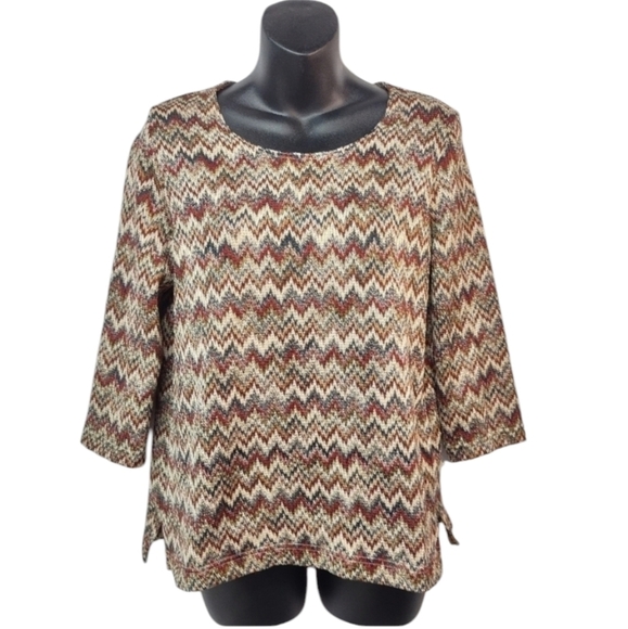Alfred Dunner Tops - Alfred Dunner Women 3/4 Sleeve Blouse Top Shirt Size PS Petite